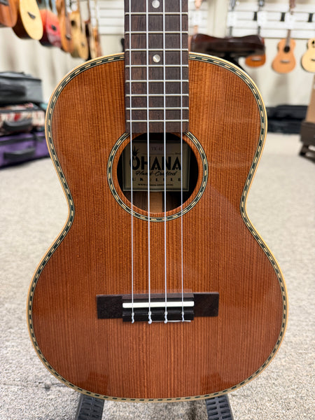 Ohana TK-42 Solid Sinker Redwood/Rosewood Tenor Ukulele - Limited Edition