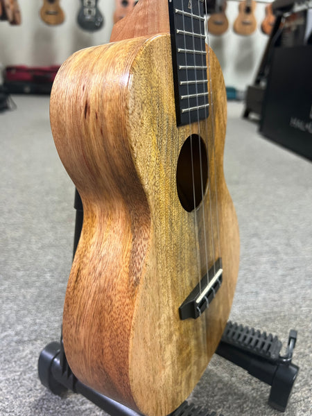 Rebel Double Creme Solid Mango Concert Ukulele w/Case - Matte Finish