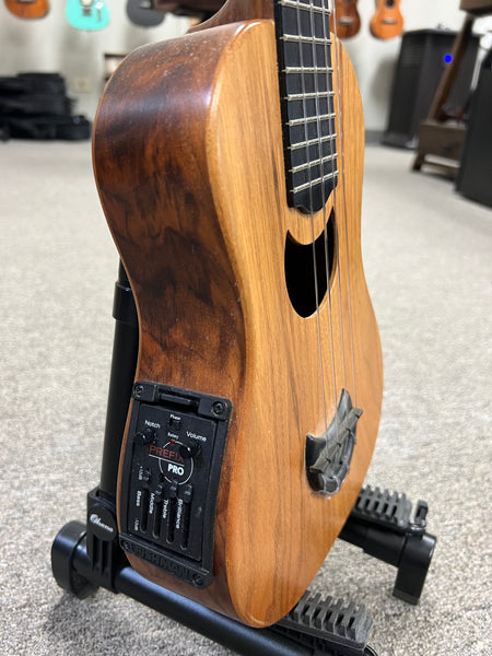 Folkcraft Druid Moon Solid Butternut/Black Walnut Concert Ukulele - Pre Loved