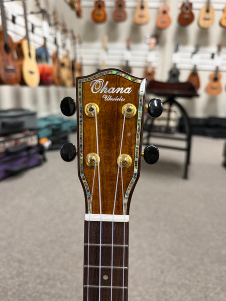 OHANA SK-270M Solid Acacia Super Soprano Ukulele - Soprano Long Neck