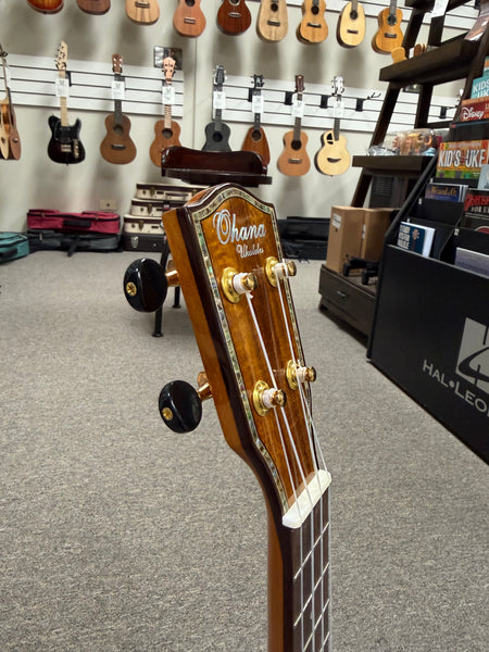 OHANA SK-270M Solid Acacia Super Soprano Ukulele - Soprano Long Neck