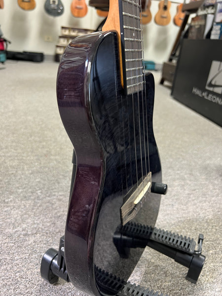 Pono TE-MDBK Mango Deluxe Black Tenor Electric Solid Body Ukulele w/Case