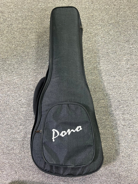 Pono TE-MDBK Mango Deluxe Black Tenor Electric Solid Body Ukulele w/Case