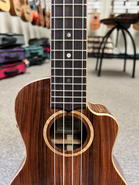 LANIKAI MRS-CEC Solid Morado Electric Concert Ukulele w/Case - Cutaway/Fishman Pickup