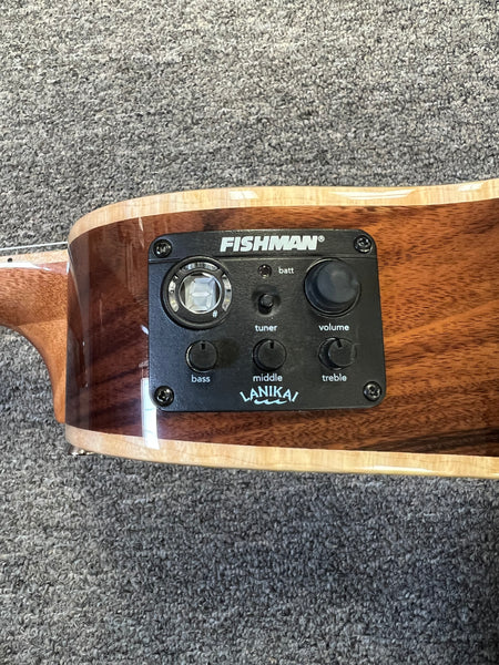 LANIKAI MRS-CEC Solid Morado Electric Concert Ukulele w/Case - Cutaway/Fishman Pickup