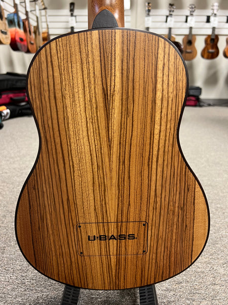 KALA Zebrawood U-Bass -  Kala Ubass Zebrawood Acoustic/Electric w/Case