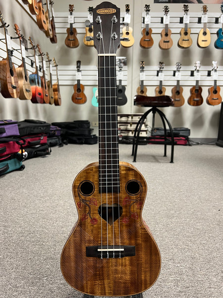 Blueberry UT2 Custom Koa Electric Tenor Ukulele w/Case - Pre Loved