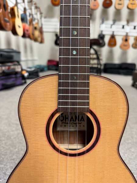 OHANA TK-6 Solid Spruce/Acacia Tenor Ukulele w/Comfort Armrest