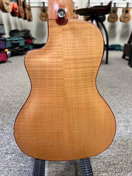 Lanikai FM-CETC Flame Maple Electric Concert Ukulele w/Case - Thin Body Travel Uke