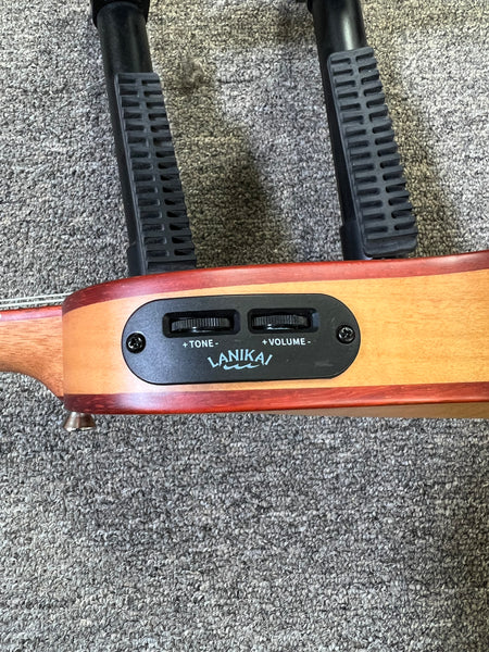 Lanikai FM-CETC Flame Maple Electric Concert Ukulele w/Case - Thin Body Travel Uke