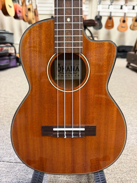 Ohana TK-35GCE Solid Mahogany Electric Tenor Ukulele