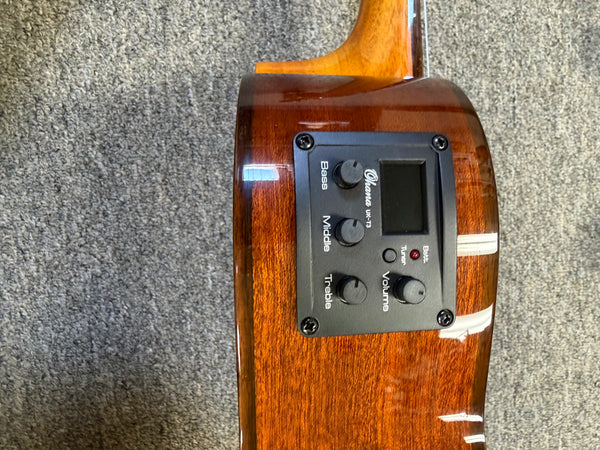Ohana TK-35GCE Solid Mahogany Electric Tenor Ukulele