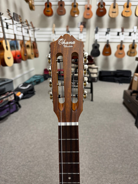 OHANA BK-70-8 Eight String Baritone Ukulele - Solid Spruce/Solid Mahogany - 8 String Baritone