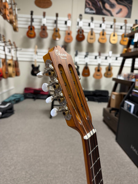 OHANA BK-70-8 Eight String Baritone Ukulele - Solid Spruce/Solid Mahogany - 8 String Baritone