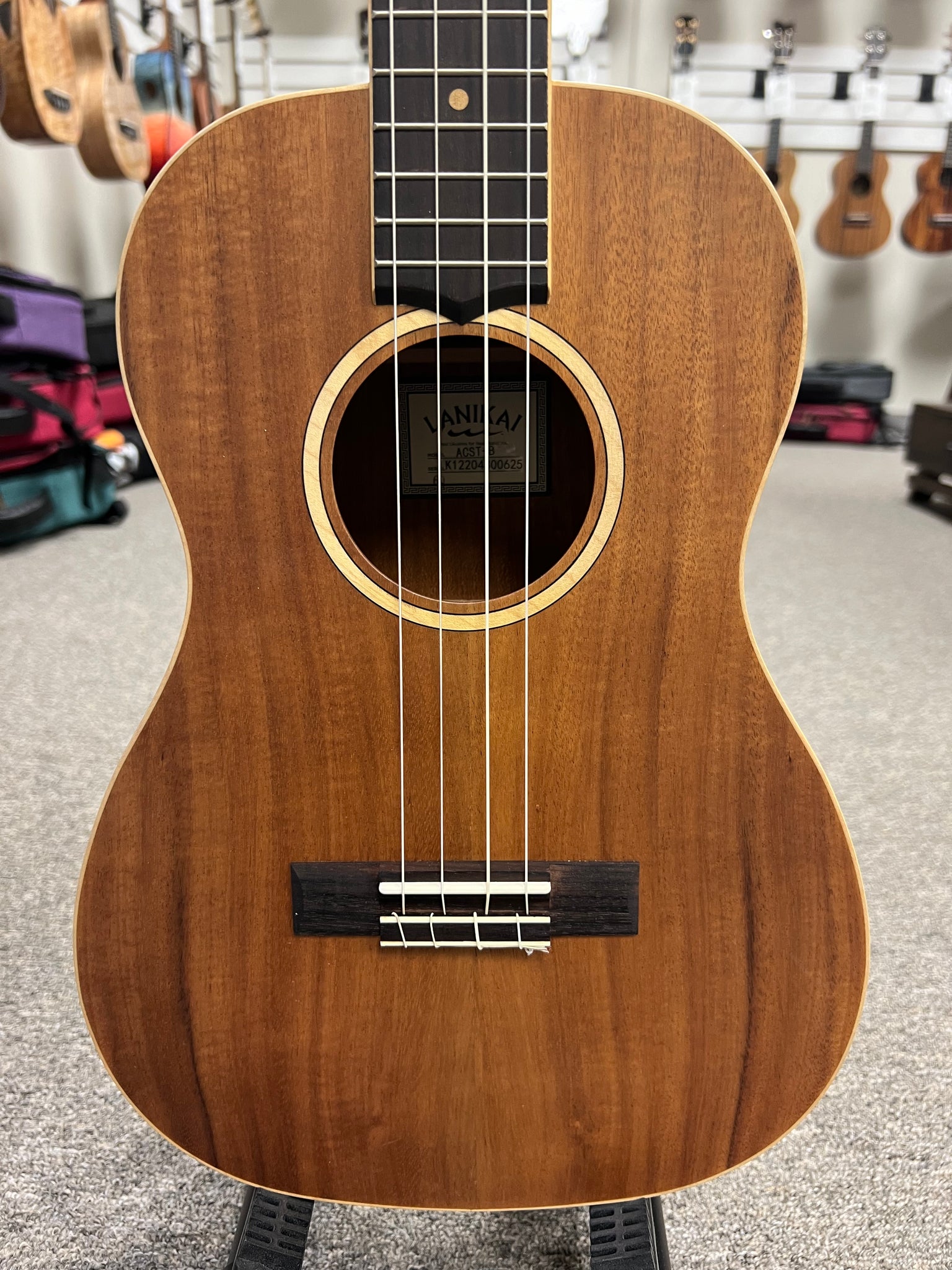 Lanikai ACST-B Acacia Baritone Ukulele w/Case - Solid Top