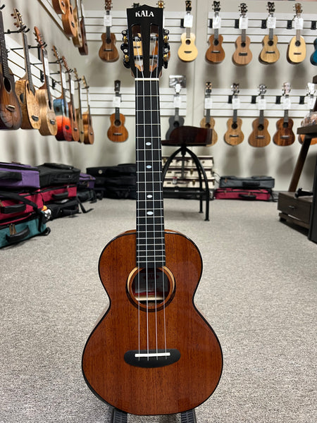 KALA KA-CT-SMH-TG Solid Mahogany Tenor Ukulele W/Case - Contour Series