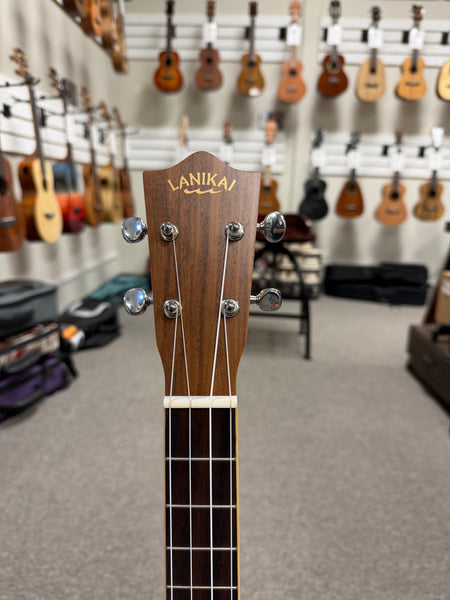 Lanikai ACST-CEB Acacia Electric Baritone Ukulele w/Case - Solid Top - Cutaway/Fishman Pickup