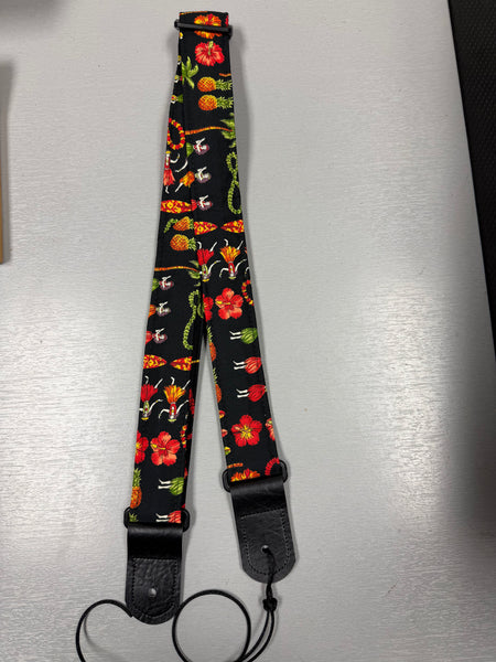 Quiltsand Woven Ukulele Strap - Pineapple Hula - Adjustable