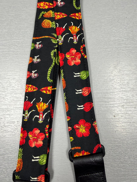 Quiltsand Woven Ukulele Strap - Pineapple Hula - Adjustable