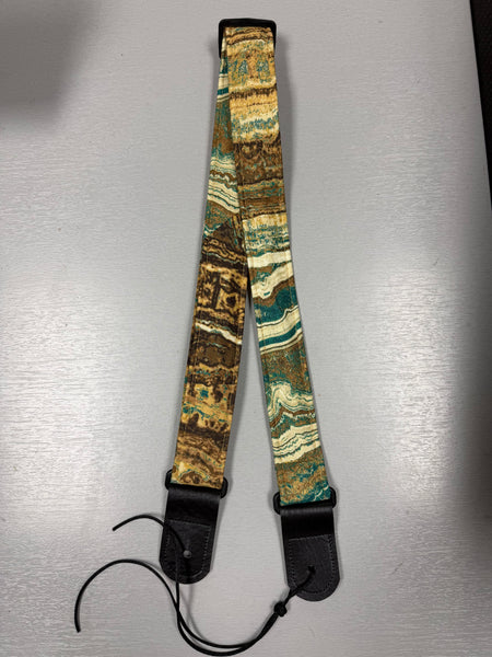Quiltsand Woven Ukulele Strap - Green Granite - Adjustable