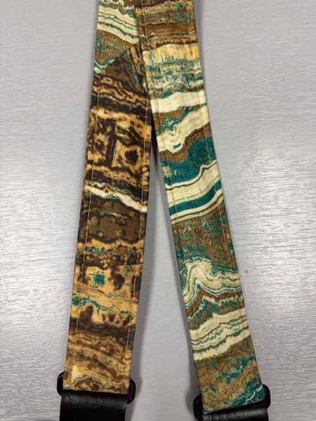 Quiltsand Woven Ukulele Strap - Green Granite - Adjustable