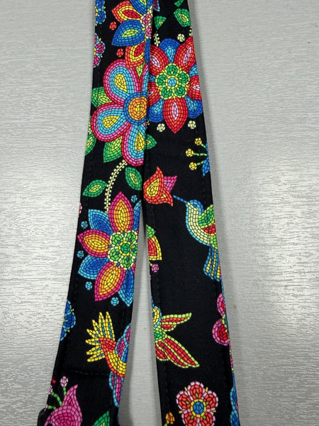 Quiltsand Woven Ukulele Strap - Colorful Floral - Adjustable