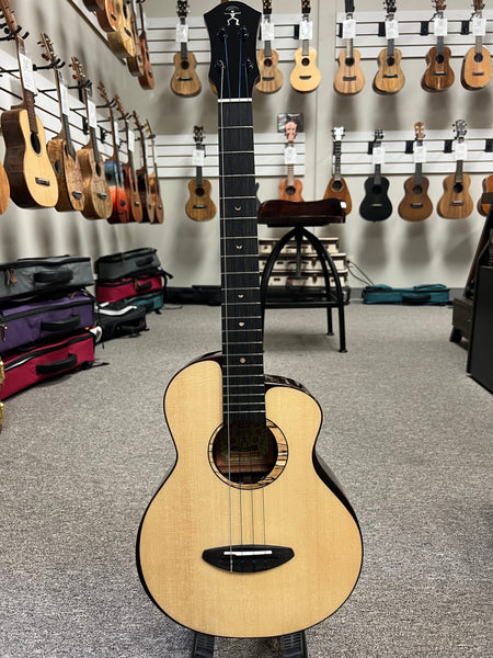 aNueNue UB-200 Baritone Ukulele w/Case - Moon Bird Series -  Solid Spruce/Solid Rosewood