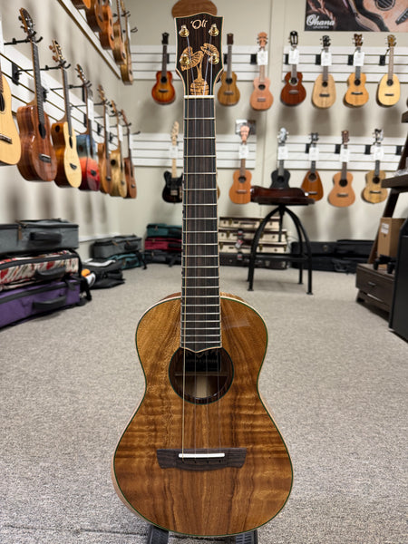 Oli X2-TA-KALO Solid Acacia Tenor Ukulele w/Case