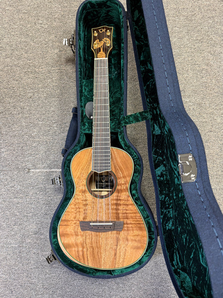 Oli X2-TA-KALO Solid Acacia Tenor Ukulele w/Case