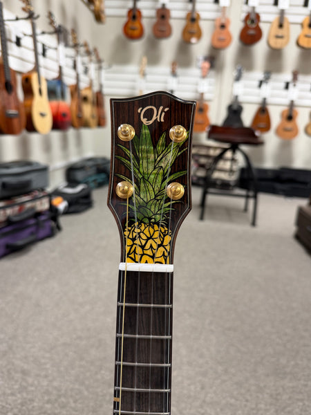 Oli L2-TPMG Solid Mango Pineapple Tenor Ukulele w/Case