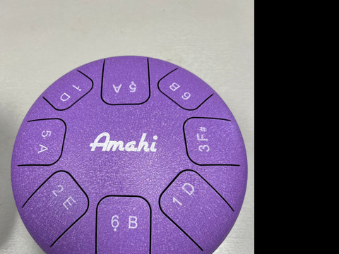 AMAHI Steel Tongue Drums - 10" Purple 