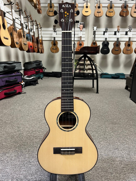 KALA KA-20th-SQS-T Solid Spruce/Quilted Sapele Tenor Ukulele w/Case - 20th Anniversary Limited Edition