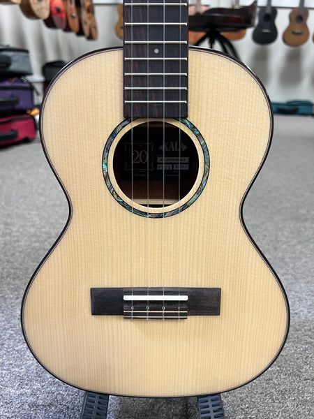 KALA KA-20th-SQS-T Solid Spruce/Quilted Sapele Tenor Ukulele w/Case - 20th Anniversary Limited Edition