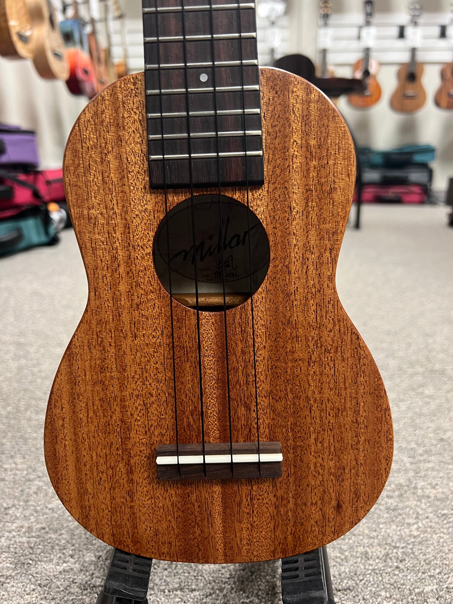 Millar TM-210L Solid Mahogany Soprano Long Neck Ukulele