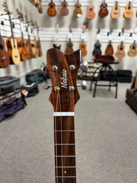 Makaio MSMBS-10E Steel String Spalted Mango Electric Baritone Ukulele w/Case
