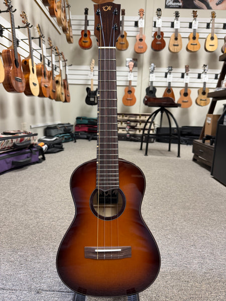 Oli L1-SP-TSWA-VB Solid Spruce/Waru Vintage Burst Tenor Ukulele w/Case