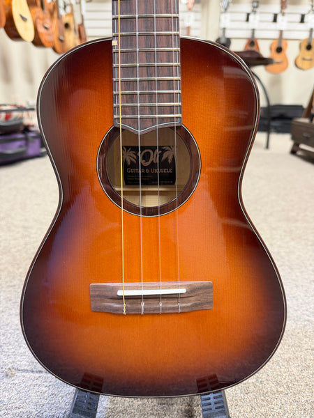 Oli L1-SP-TSWA-VB Solid Spruce/Waru Vintage Burst Tenor Ukulele w/Case