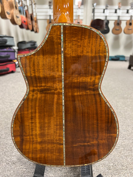 OHANA TK-7 Solid Acacia Tenor Ukulele w/Cutaway