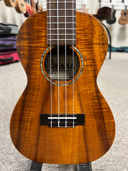 OHANA CK-450 Solid Koa Concert Ukulele w/Hard Shell Case