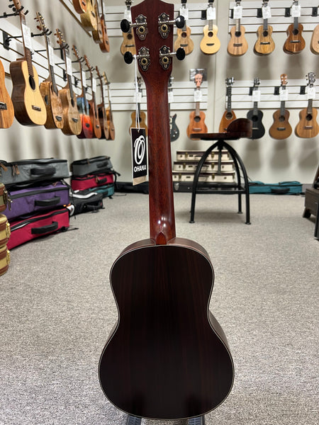 OHANA TK-55 Solid Cedar/Rosewood Tenor Ukulele w/Armrest