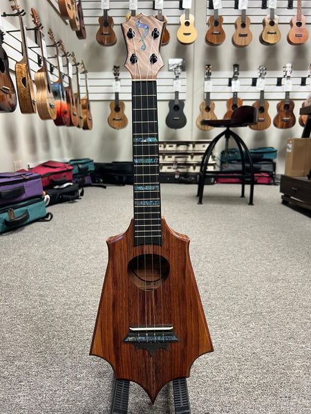 KoAloha Pops Made Custom Solid Koa Sceptre Concert Ukulele - Made in Hawaii