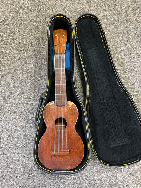 Vintage 1930's Martin Solid Mahogany Soprano Ukulele w/Case - Pre Loved