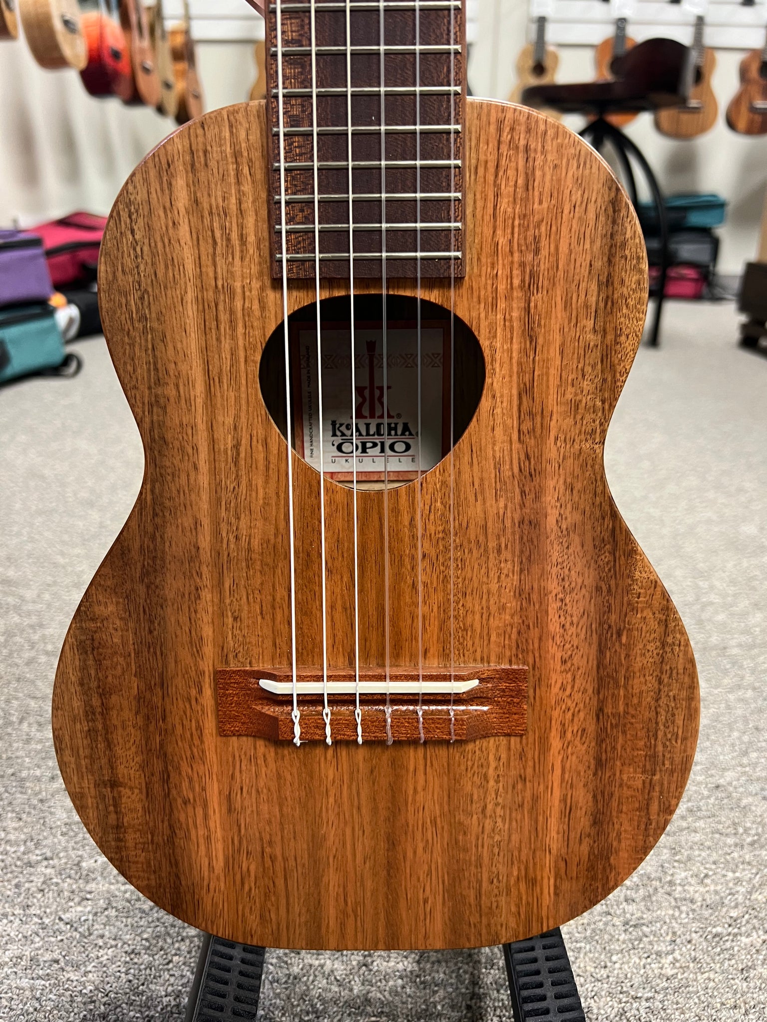 KoAloha KTO-G6 Solid Acacia Opio Guitalele Ukulele w/Case - 6 String Guitarlele