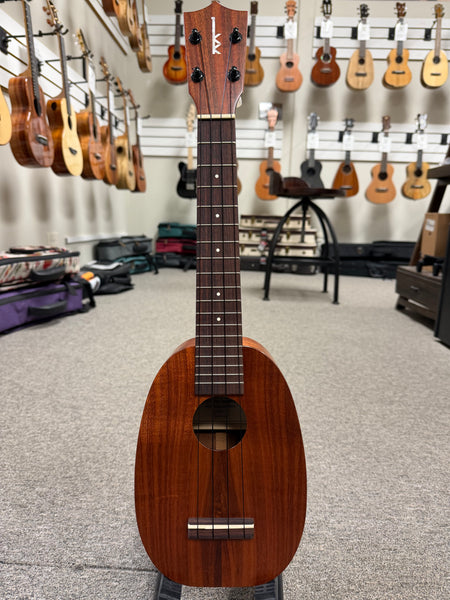 Kamaka HP-1L Solid Koa Pineapple Soprano Long Neck Ukulele w/Case - Made in Hawaii