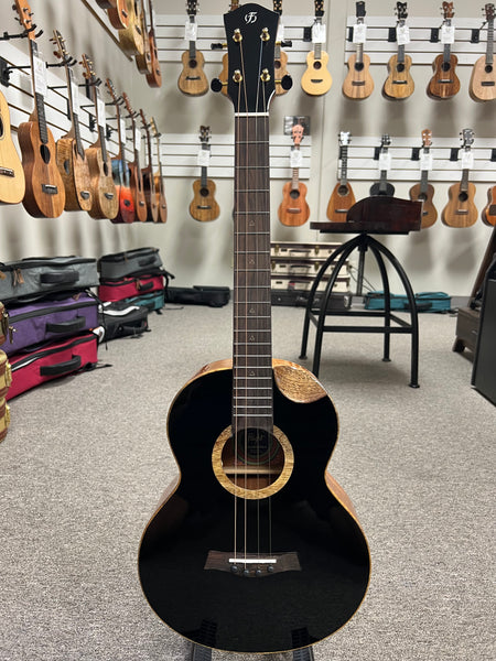 Flight Nora Solid Spruce/Mahogany Steel String Electric Baritone Ukulele w/Case