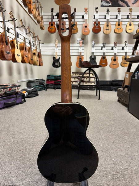 Flight Peter Moss Solid Spruce/Mahogany Electric Tenor Ukulele w/Case -Black Moonburst