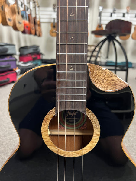 Flight Nora Solid Spruce/Mahogany Steel String Electric Baritone Ukulele w/Case