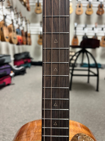 Flight Nora Solid Spruce/Mahogany Steel String Electric Baritone Ukulele w/Case