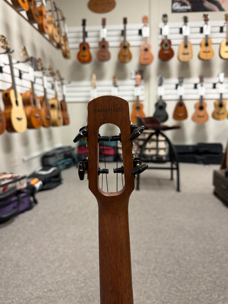 Flight Peter Moss Solid Spruce/Mahogany Electric Tenor Ukulele w/Case -Black Moonburst