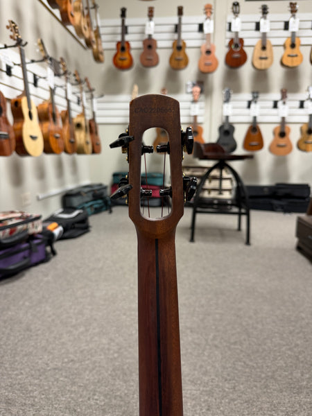 Flight Peter Moss Solid Spruce/Mahogany Electric Concert Ukulele w/Case -Black Moonburst